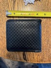 Hidesign Patterned Black Leather Men s Bifold Wallet