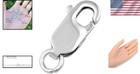 Authentic 925 Sterling Silver Lobster Clasps   Open Jump Rings - 12mm Set Of 5