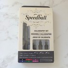 Partial Speedball Calligraphy Fountain Pen Set 2 Nibs  And 7 Ink -no Pen-