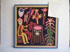 Vibrant Huichol Indian Yarn Painting Fertility Scene - One Of A Kind