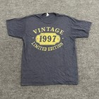 Unbranded T-shirt Mens Size L Blue Vintage 1997 Limited Edition Graphic Tee