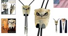 Western Bolo Tie Handmade Acrylic Animal Skull Longhorn Steer Owl Leopard Sli   