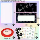 74pcs Empty Press On Nails Packaging Box Set Includes 35pcs Empty Nail Package B