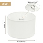 2 Set 12x8  Drum Lamp Shades Assembly Linen Lamp Shade Floor Lamps Beige