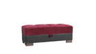 50  Burgundy Black Brown Microfiber Tufted Storage Ottoman