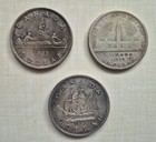 1935 1939 1949 Canada Silver Dollar Lot 3 Coins 80  Silver George V Vi Ef Vf
