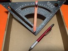 7  Positioning Adjustable Angle Triangle Ruler Carpenter Square Rafter Tool  pen