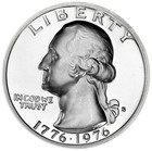 1976 S 25c Us Silver Proof Washington Quarter