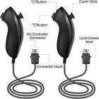 1 2pack Wii Nunchuck Black White For Nintendo Nunchucks For Nintendo Wii   Wii U