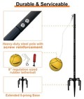 Tetherball Set With Rope For Outdoor Backyard  Adjustable Tether Ball Pole Wi   