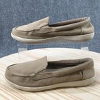 Crocs Shoes Womens 9 Walu Loafer Beige Canvas Casual Comfort Slip On Flat 202489