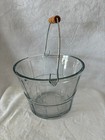 Vintage Anchor Hocking Clear Basket Weave Glass  ice  Bucket