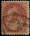 Canada 1899 Queen Victoria  2-cent Used Numeral Issue  Scott- 77  Free Shipping 