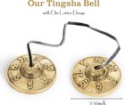 Tibetan Tingsha Cymbals - Om Mane Padme Hum - Meditation Bells For Spiritual 