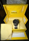 Invicta 1328 Gent s Chronograph Watch Black Dial  Gunmetal Ip Steel