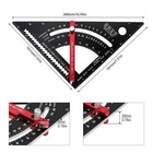 Aluminium Adjustable Combination Square Carpentry Triangle Ruler Rafter Square