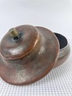 Antique Hand Hammered Copper Bowl With Lid Primitive Handmade 7 5   x5    Stamped
