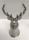 2 Jagermeister Stag Deer Head Pewter Stainless Shot Glasses Stirrup Cups  3 5 