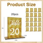 20 Pcs Wooden Table Numbers With Holder Base For Wedding Reception Decor Party
