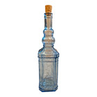 Square Vintage-style Glass Bottle Light Blue 12x3 125 In 