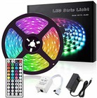 5m Rgb 5050 Waterproof Led Strip Light Smd 44 Key Remote 12v Us Power Full Kit