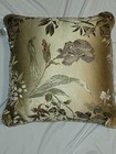 Croscill Home Iris Gold Floral Corded Throw Decorative Bed Pillow 18   