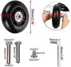 Luggage Suitcase Replacement Wheels 70mm X 24mm Rubber Wheels Repair Kits