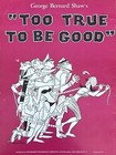 George Bernard Shaw   s Too True To Be Good Playbill Booklet Vintage