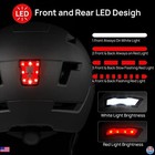 Ilm E3-10l Rechargeable Led Bike Helmet With Lights   Goggles For Cycling Safety