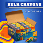 Bulk Crayons - 288 Crayons -  case Of 72 4-packs  Premium Coloring Colors For Ki