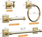 Champagne Gold Bathroom Towel Bar Set  5 Piece Bathroom Hardware Accessory Set 