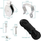 Extension Ladder Rope   Pulley Kit Compatible With Werner Aluminum   Fiberglass 