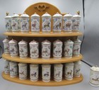 Lenox Spice Carousel Rack With Spice Containers Gold Label 1993 Vtg