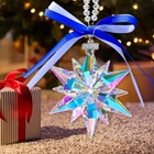 2025 Annual Christmas Ornaments Crystal Snowflake Star  Sparkly Crystal Ornam   