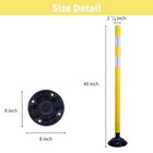 8pcs 48 yellow Traffic Delineator Posts Spring Channelizer Posts For Road Safety