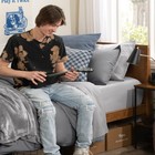 Bed-in-a Bag Twin Xl Comforter   Sheet Set Grey Light Bare Home