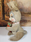 Vtg Rare Gund Thumper Carrot Walt Disney Rabbit Rubber Face Plush Bunny 1950s