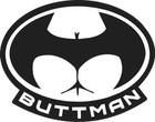 Funny Buttman Superhero Hardhat Helmet Vinyl Sticker Decal