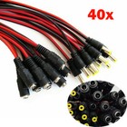 20 Pair Dc Power Cable Male Female Connector Cctv Security Camera Pigtail Us