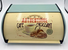 Vintage Style Metal  French Cafe Croissant Bread Box Bin Storage Holder Kitchen