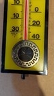 Vintage Springfield Instrument Co Thermometer Glass On Yellow black Plastic 096