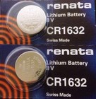 Cr 1632 Renata Watch Battery Ecr1632 Cr1632 Free Shipping Authorized Us Seller 