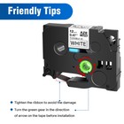 Tze Tz-fx231 Black On White Flexible Label Tape Compatible For Brother P-touch