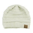 Cc Beanie Women s Knit Slouchy Thick Cap Hat Unisex Solid Ivory Color L  k   