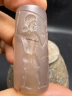 Old Wonderful Roman Cylinder Agate Intaglio Seal Stone Bead