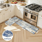 Anti Fatigue Kitchen Mats For Floor  Cushioned Kitchen Mat Set 2pcs