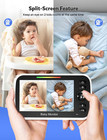 5  Split Screen Baby Monitor With 2 Cameras And Audio