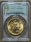 1907  20 St  Gaudens Ms63 Pcgs  65862514  - No Motto - 40th Anniversary Label