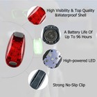 2pcs Led Safety Light Clip On Cycling Bike Tail Runner Warning Night Strobe Lamp