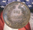 Pattern 1876 Sailor Head Dollar Silver Plated Novelty Coin Modern Restrike Token